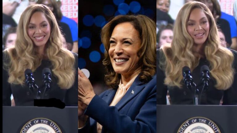 Beyonce address large crowd at Kamala Harris’ rally in Houston where she spoke about reproductive rights