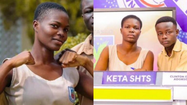 Ghanaians single out the only lady, Perpetual Gakpetor of Keta SHTS for praises ahead of final NSMQ final showdown