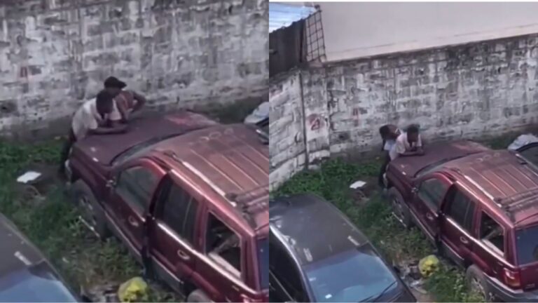 Mechanic and girlfriend eating on car bonnet video causes stir